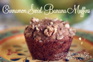 Cinnamon Swirl Banana Muffins
