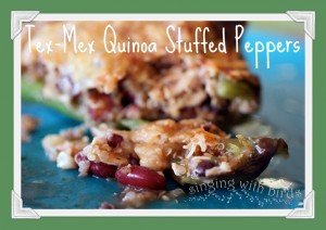 Tex-Mex Quinoa Stuffed Peppers / cheerykitchen.com