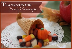 Thanksgiving Candy Cornucopias | cheerykitchen.com