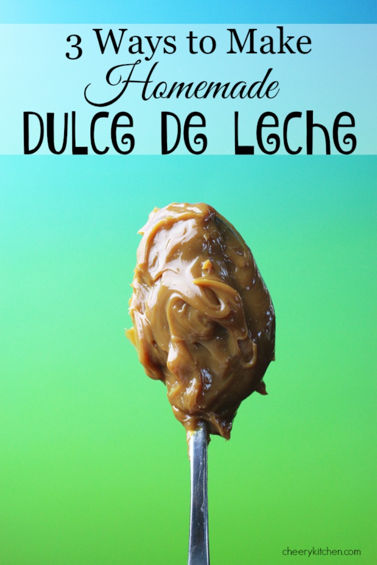 Homemade Dulce de leche is so delicious and there are 3 easy ways to make it. Come see our step by step DIY and get the recipe for all three so you can fill cakes, cookies, and drizzle it over sundaes. Did I mention how great it is with fresh fruit, apples and berries?