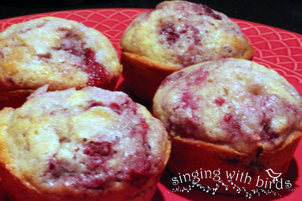 Raspberry Sugar Muffins