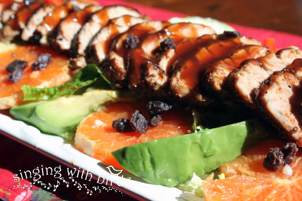 Grilled Tropical Pork Tenderloin Salad