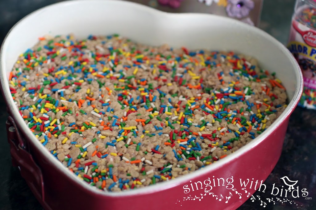 Cake Batter Rice Krispy Cake