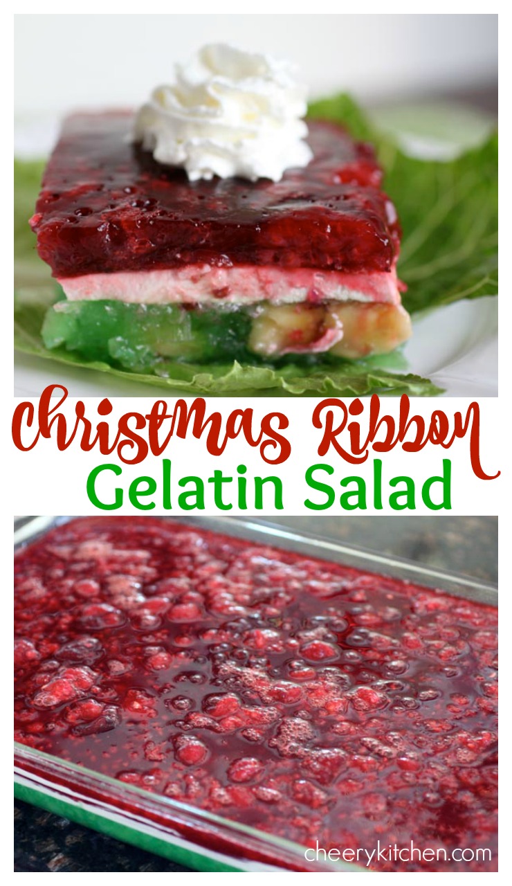 Christmas Ribbon Gelatin Salad