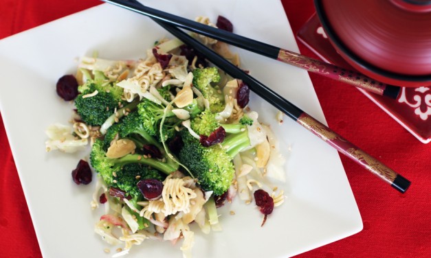 Asian Broccoli Cabbage Cranberry Salad