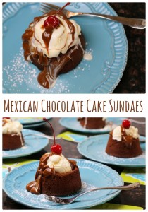 Mexican Chocolate Cake Sundaes