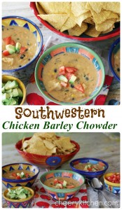 Southwestern Chicken Barley Chowder