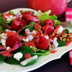 Raspberry Walnut Spinach Salad