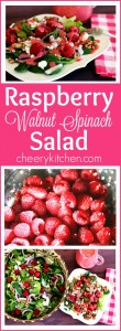 You'll smile over a delicious Raspberry Walnut Spinach Salad with a divine Creamy Raspberry Dressing!