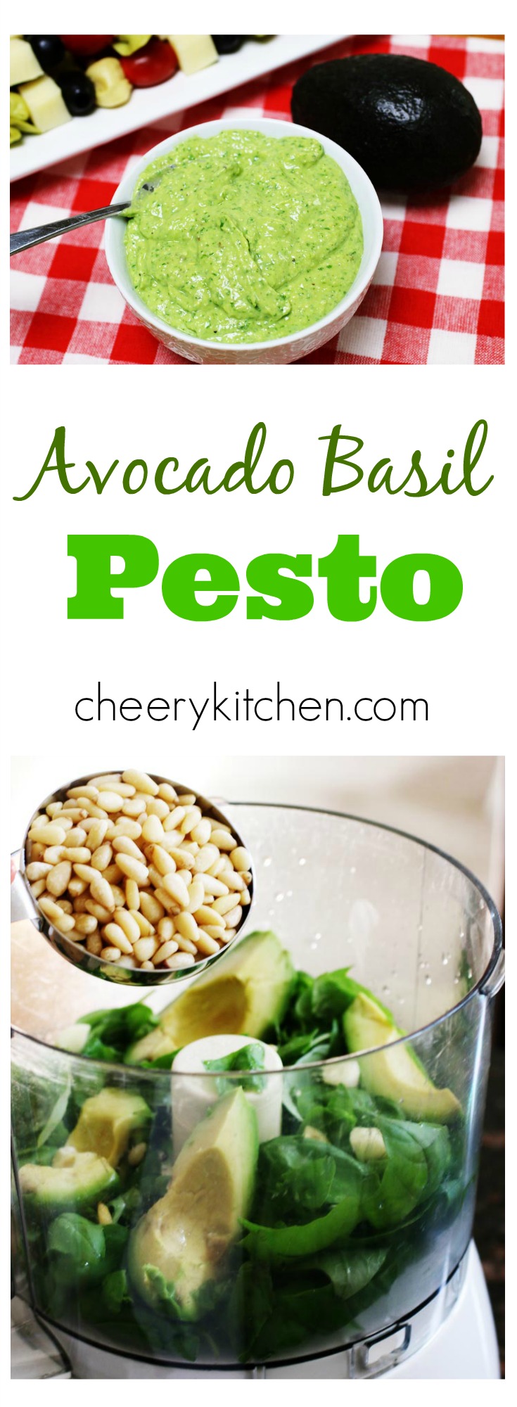 Creamy heart-healthy Avocado Basil Pesto is a sauce you can toss with pasta, dip into with your favorite veggies, spread on sandwiches, or dress your salads. It's perfectly delicious for about $5 in 5 minutes!