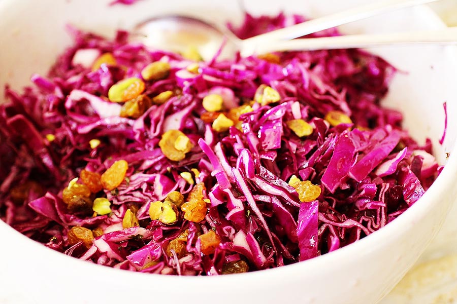 Mojo Red Cabbage Slaw